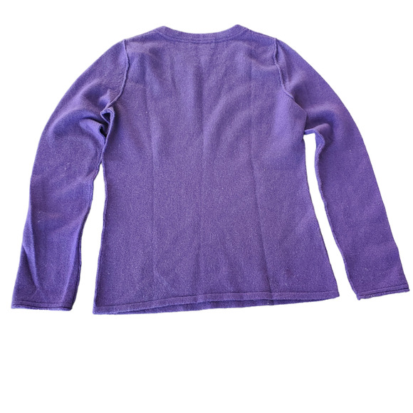 Sutton Cashmere Long Sleeve Purple Sweater Size S - Picture 2 of 6